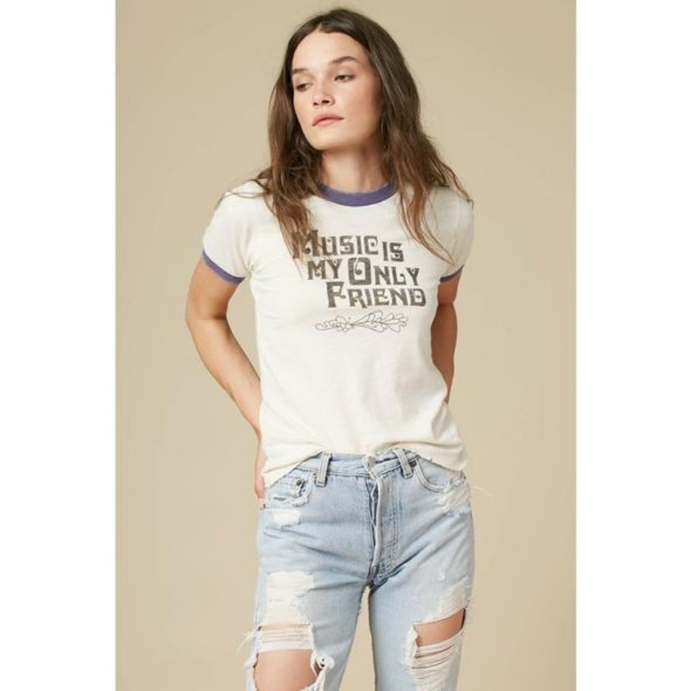 NWT Music is My Only Friend Tee Stoned immaculate